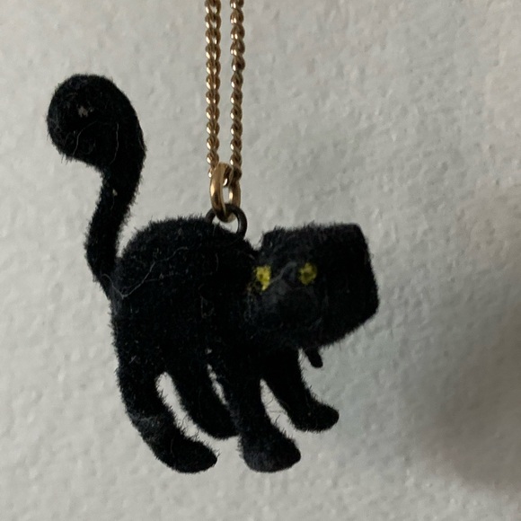 New vintage black cat pendant necklace - Picture 4 of 13